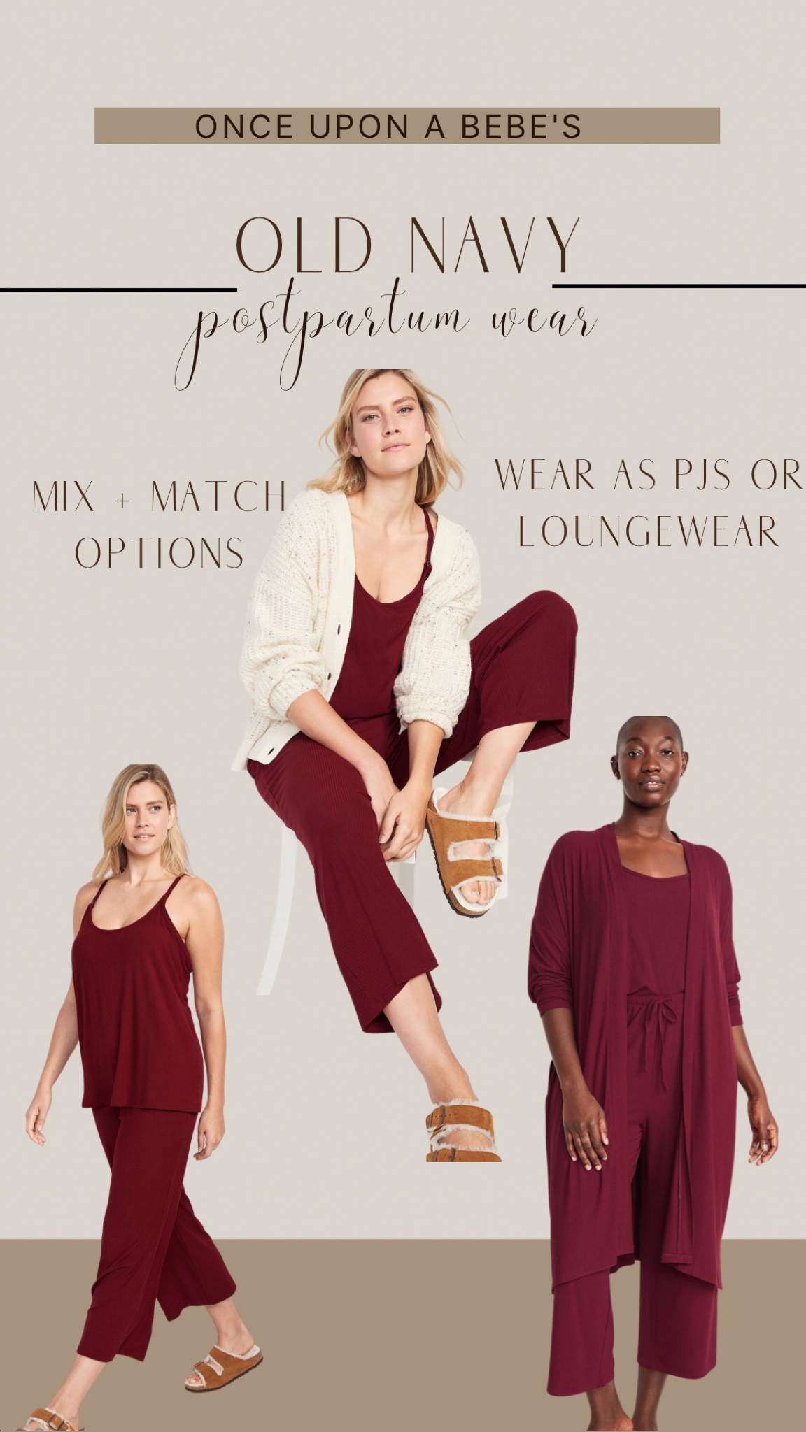 Old Navy loungewear for postpartum // mix and match options // on sale 

#LTKstyletip #LTKsalealert #LTKbump