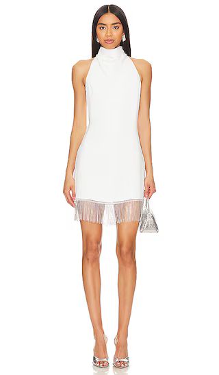 x REVOLVE Alma Dress in Ivory White Fringe Dress White Spring Dress White Rhinestone Dress Outfit  | Revolve Clothing (Global)