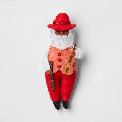 Fabric Santa Holding Violin Christmas Tree Ornament - Wondershop™ | Target