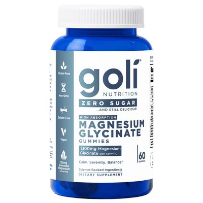 Goli Nutrition Magnesium Sugar Free Dietary Supplement Vegan Gummies - 60ct | Target