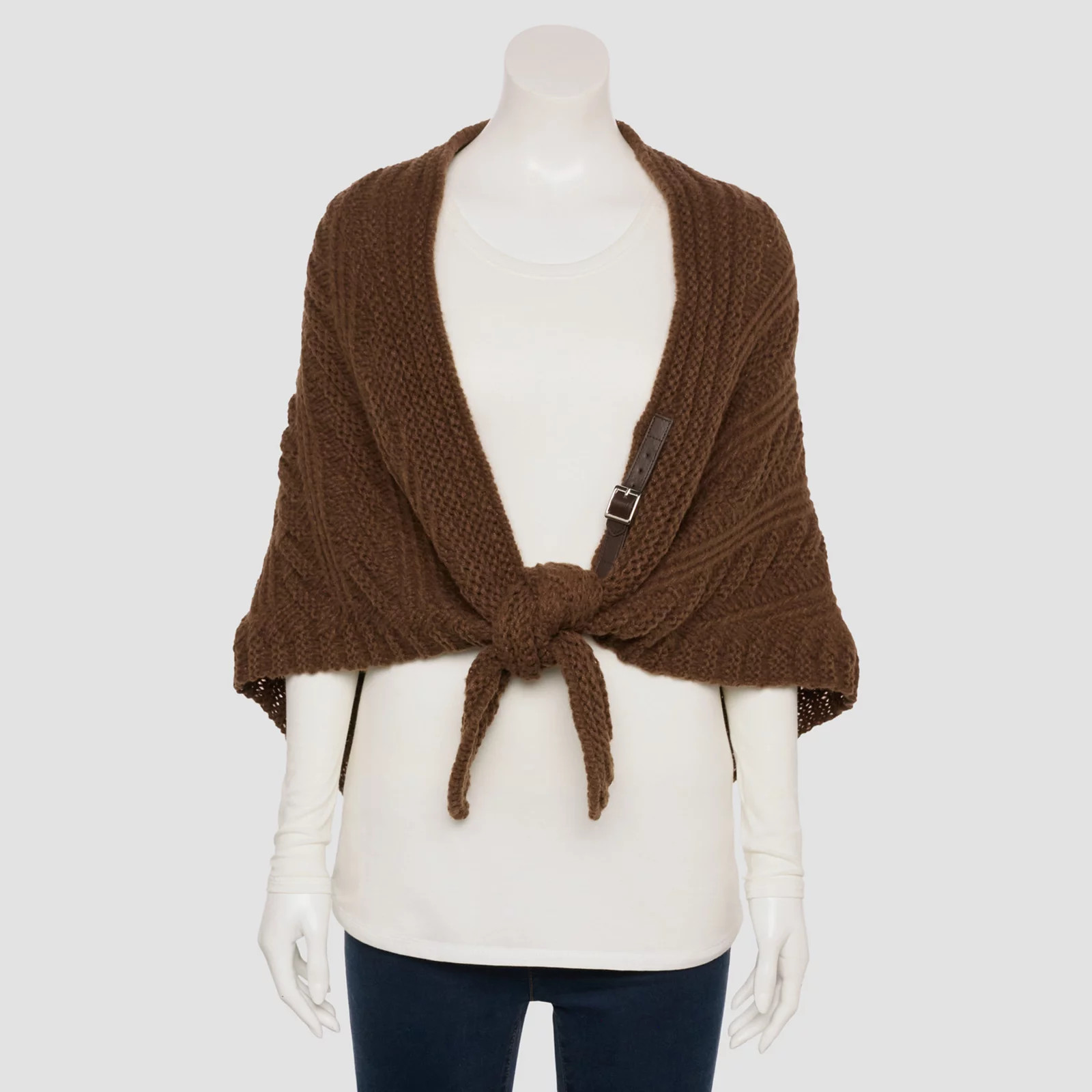 Women's Sonoma Goods For Life\u00ae Cabin Cable Triangle Wrap | Kohl's