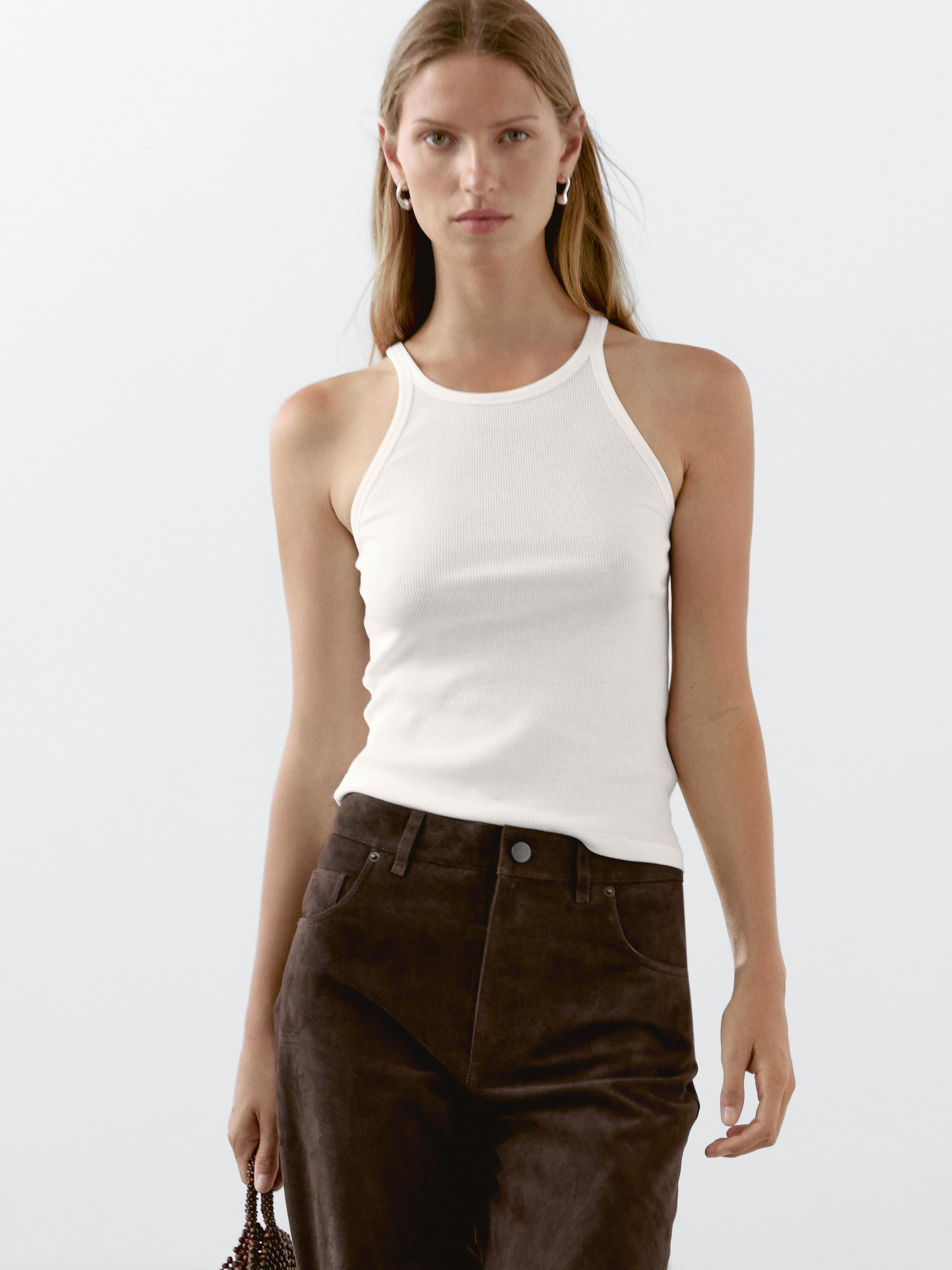 Suede leather trousers | Massimo Dutti UK