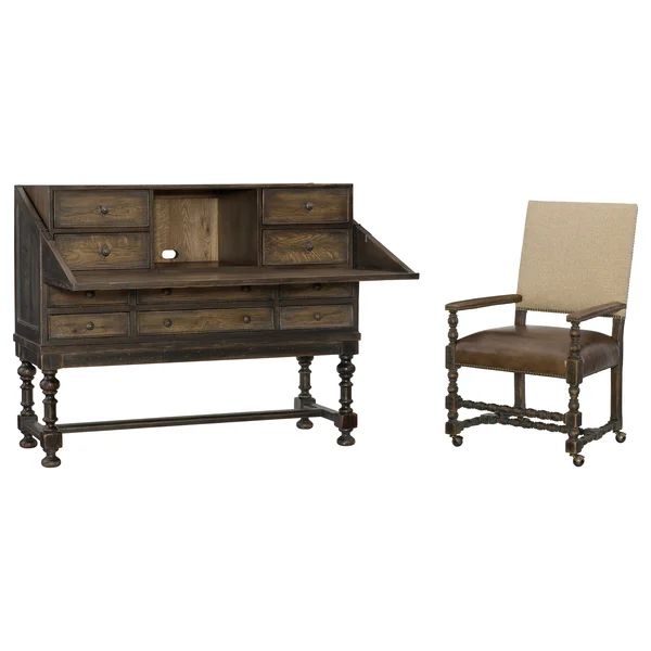 Hill Country Boerne Ranch Managers Solid Wood Credenza Desk | Wayfair North America