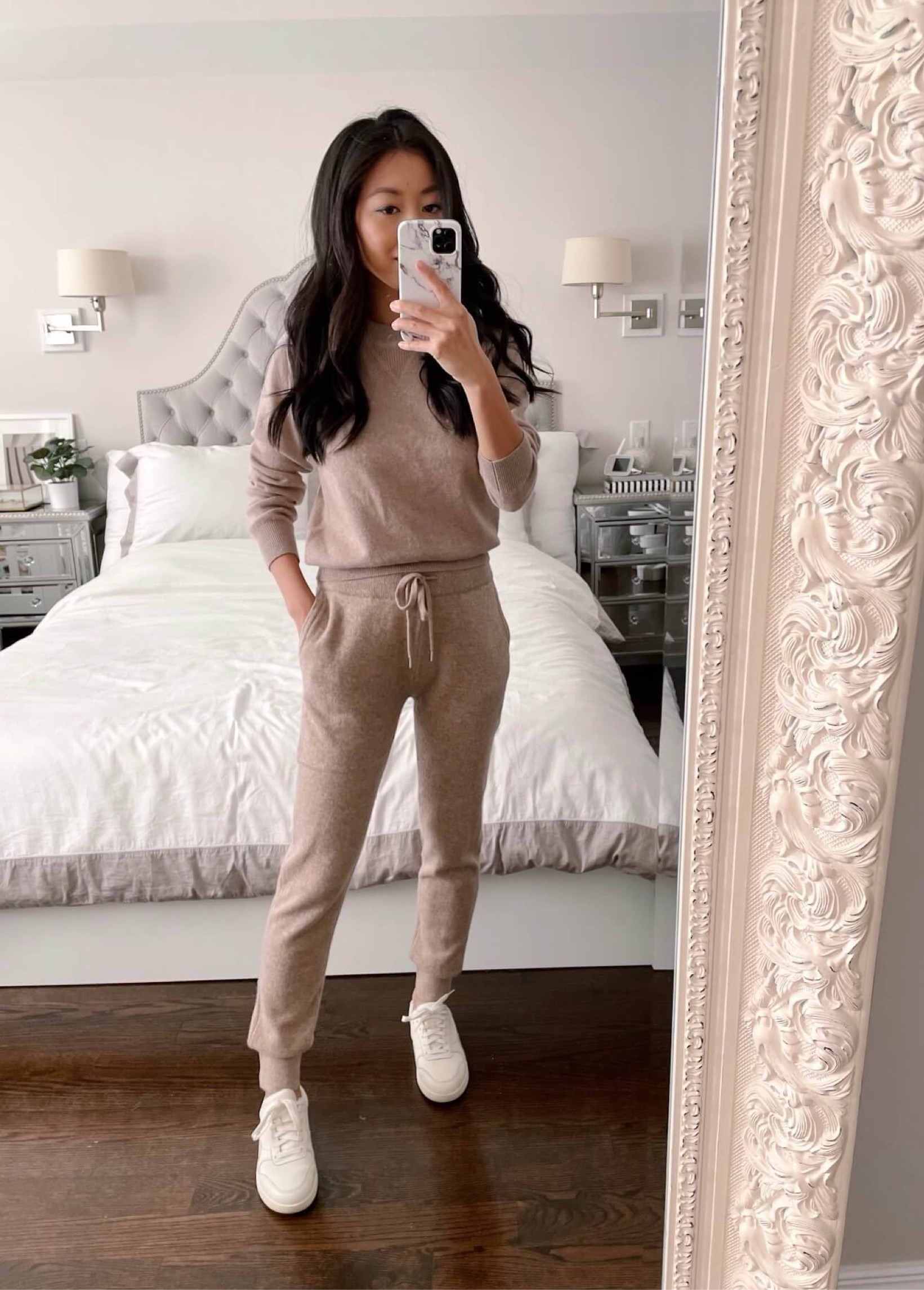 How to wear wide leg cashmere pants, cashmere pants outfit idea - Meagan's  Moda