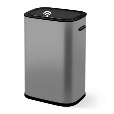 Smart Motion Sensor Trash Can, 14.5 Gallon Automatic Lid Garbage Bin, 55L Rectangular Stainless Steel Waste Basket for Kitchen Office Bathroom, Gray | Target