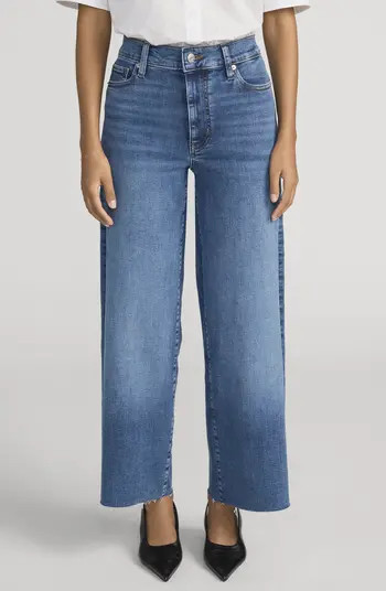 Le Pixie Slim Palazzo Raw Hem Wide Leg Jeans | Nordstrom