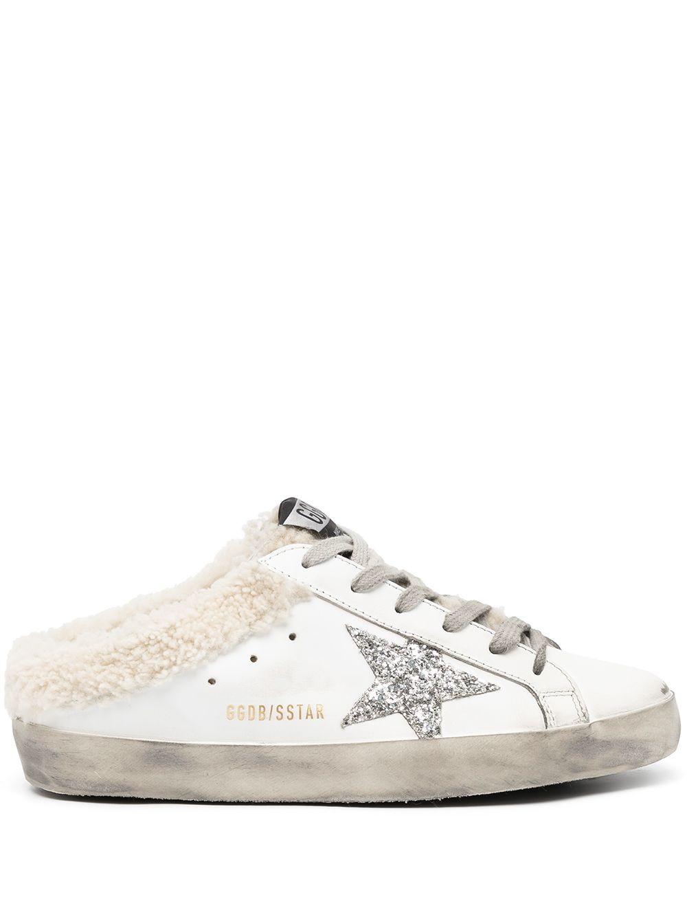 Golden Goose Super-Star Sabot shearling-lined sneakers - White | Farfetch Global