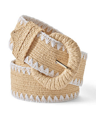 Women's Stretch Raffia Belt | Macy's