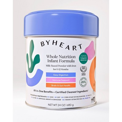 ByHeart Whole Nutrition Infant Powder Formula—Made with Only Organic, Grass-Fed Whole Milk, Not Skim - 24oz | Target