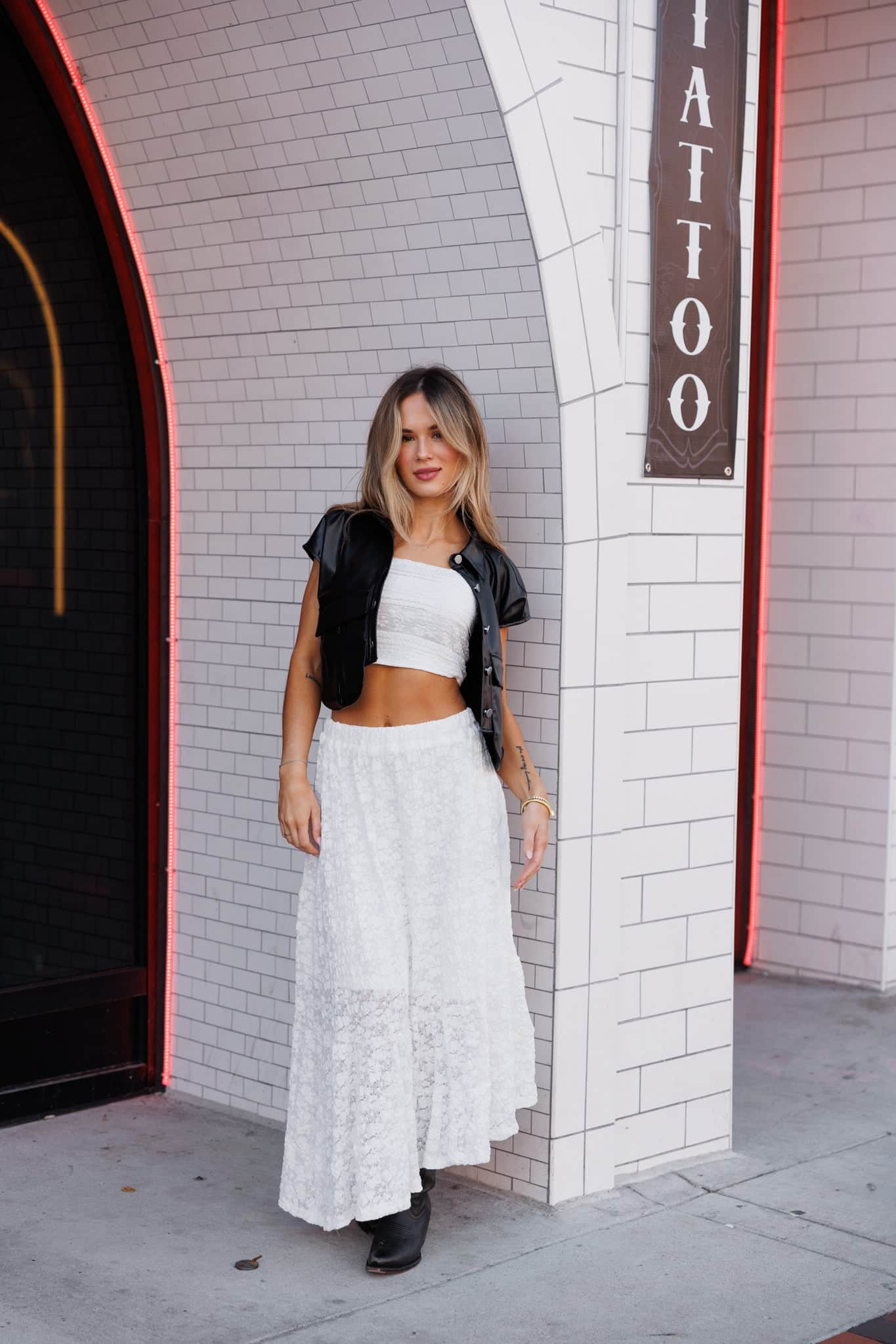 Faux Leather Vest | Lane 201 Boutique