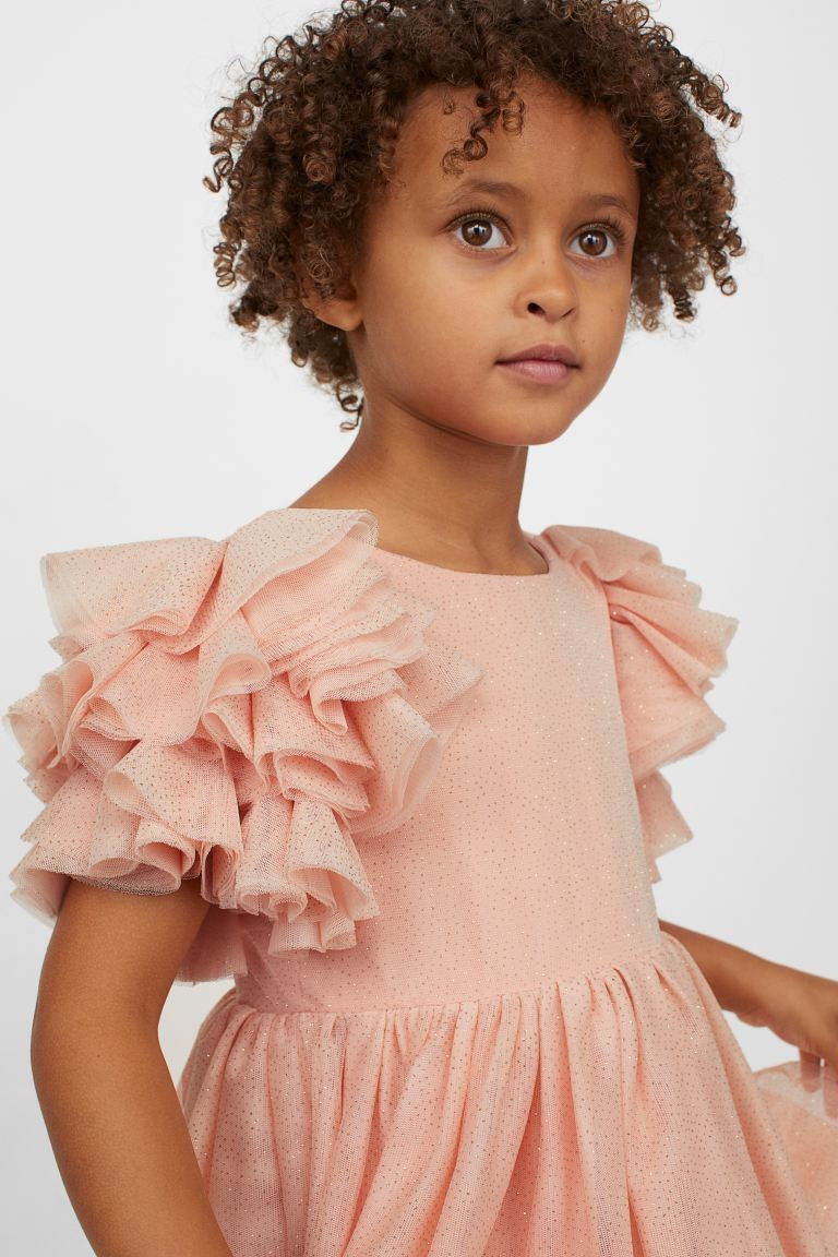 Flutter-sleeved Tulle Dress | H&M (US + CA)