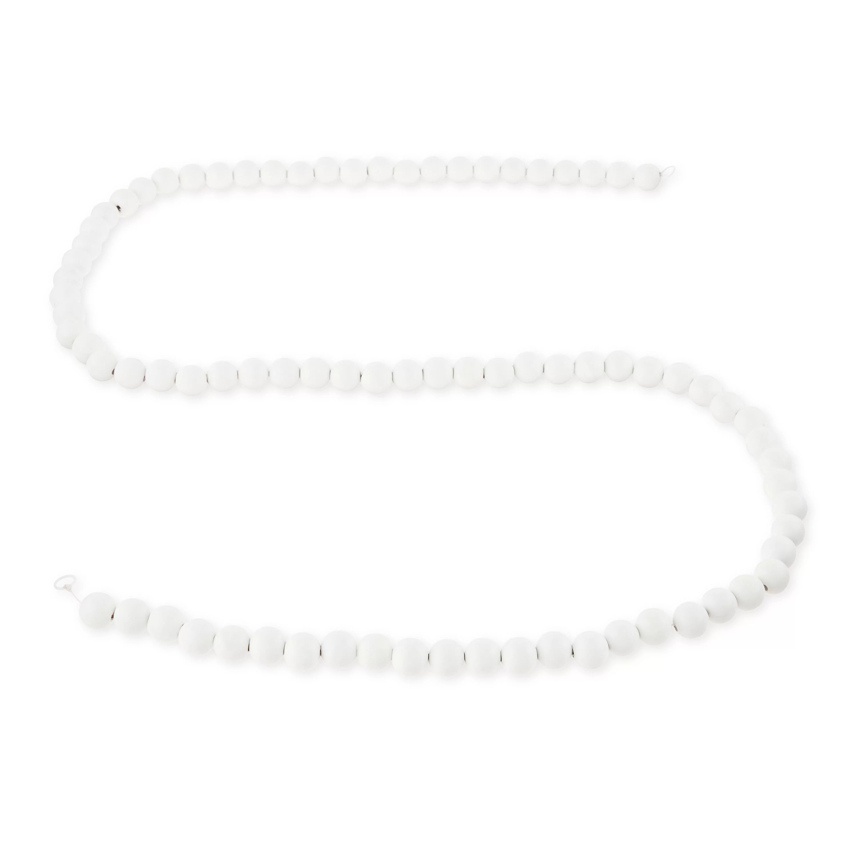 White Wood Bead Christmas Garland, 6', by Holiday Time | Walmart (US)