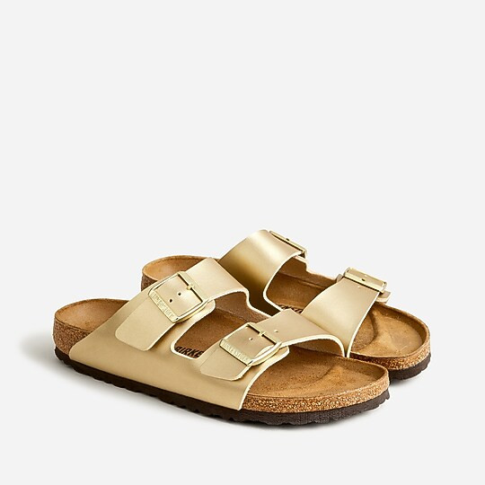 Women's Birkenstock® Arizona sandals in gold BirkoFlor | J. Crew US