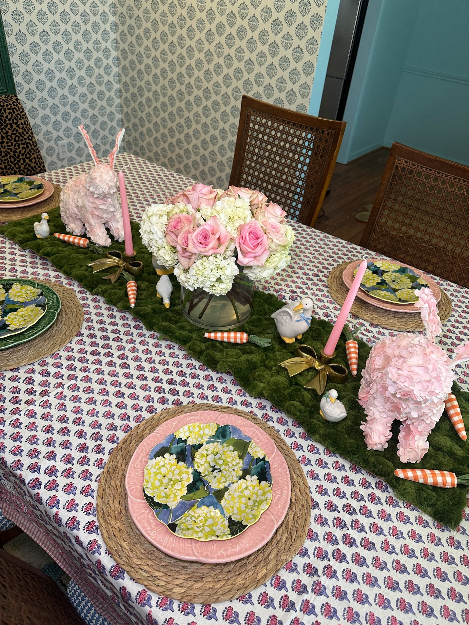 easter/ spring tablescape🐰💐 pastel spring decor

hydrangea plates are last year anthropologie, bunnies are home goods 



#LTKHome #LTKSeasonal #LTKParties