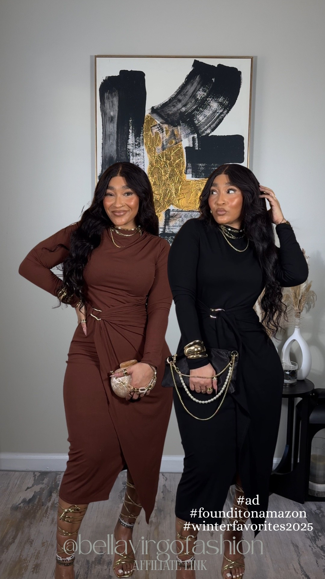 Which dress? Chocolate or black? These silhouette-hugging holiday dresses are giving elegance, confidence, and just the right amount of glam. Perfect for a winter wedding guest dress or your next holiday event! And they’re both on sale right now! @amazon #ad, #founditonamazon, #winterfavorites2025

#LTKHoliday #LTKFindsUnder50 #LTKootd