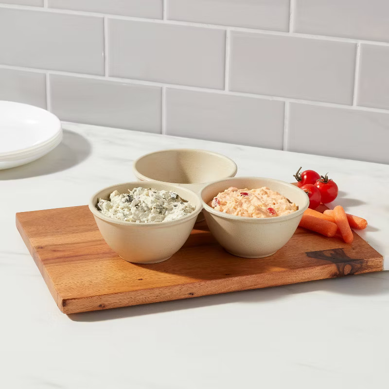 22.5oz Melamine Lancashire Triple Dip Bowl - Threshold™ | Target