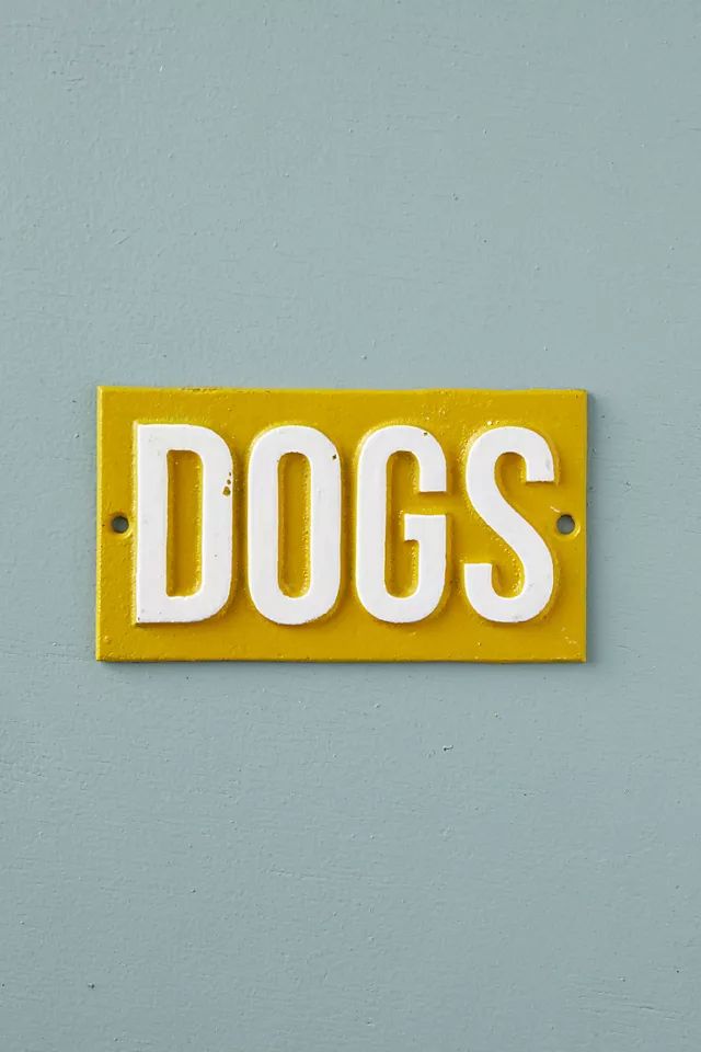 Cast Iron Dogs Sign | Anthropologie (US)