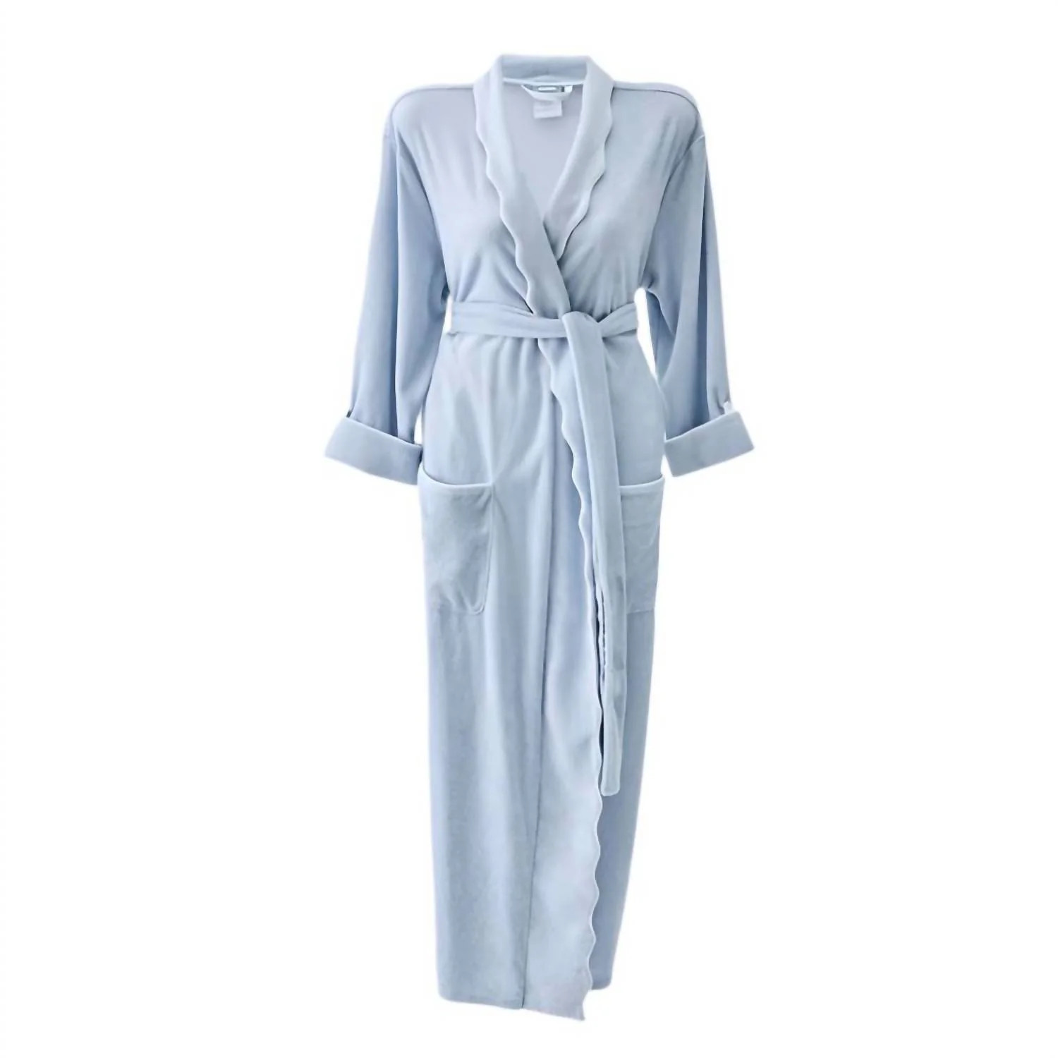 Long Lightweight Robe In Blue | Shop Simon
