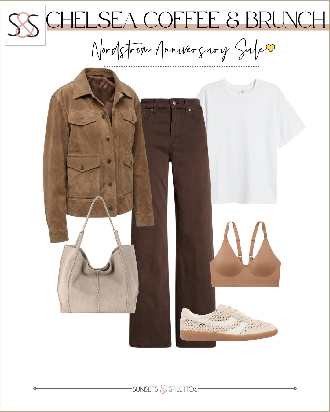 This outfit is giving coffee run to spontaneous afternoon plans with zero effort.

Brown wide leg jeans suede jacket fall brunch outfit neutral sneakers tote

#LTKSeasonal #LTKOver40 #LTKSaleAlert