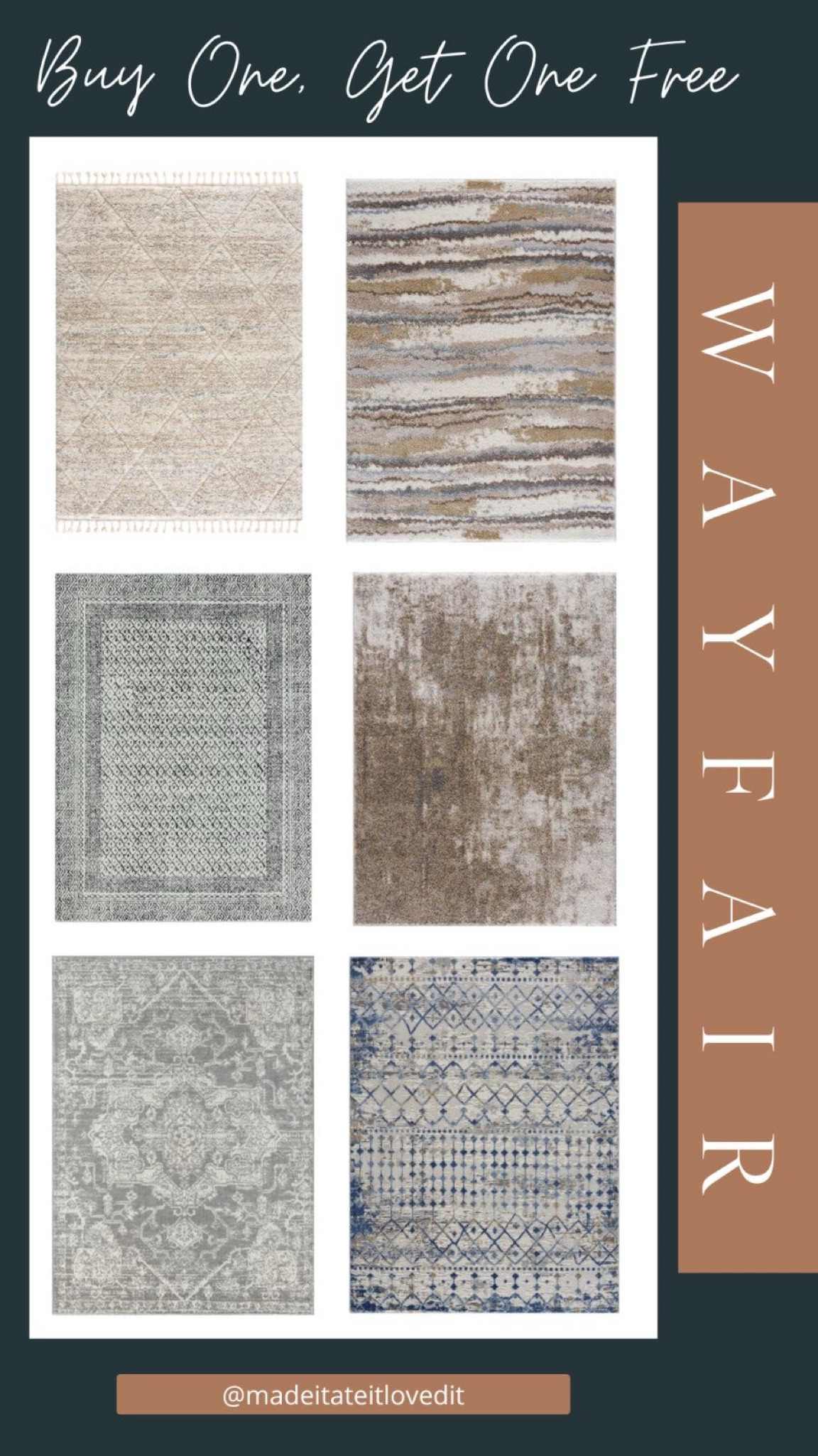 Double the style, double the savings! Don’t miss Wayfair's Buy One, Get One Free deal—perfect for updating your home with trendy pieces at unbeatable prices.

#WayfairDeals #BOGO #HomeDecor #WayfairFinds #ShopAndSave

#LTKSaleAlert #LTKHome