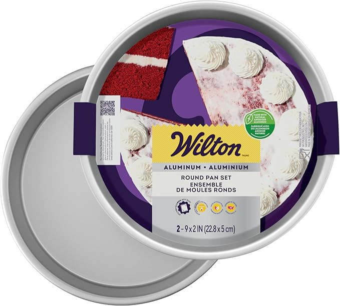 Wilton Aluminum 2-Piece Round Cake Pan Set, Durable Anodized Bakeware for Tiered & Layered Cakes,... | Amazon (US)