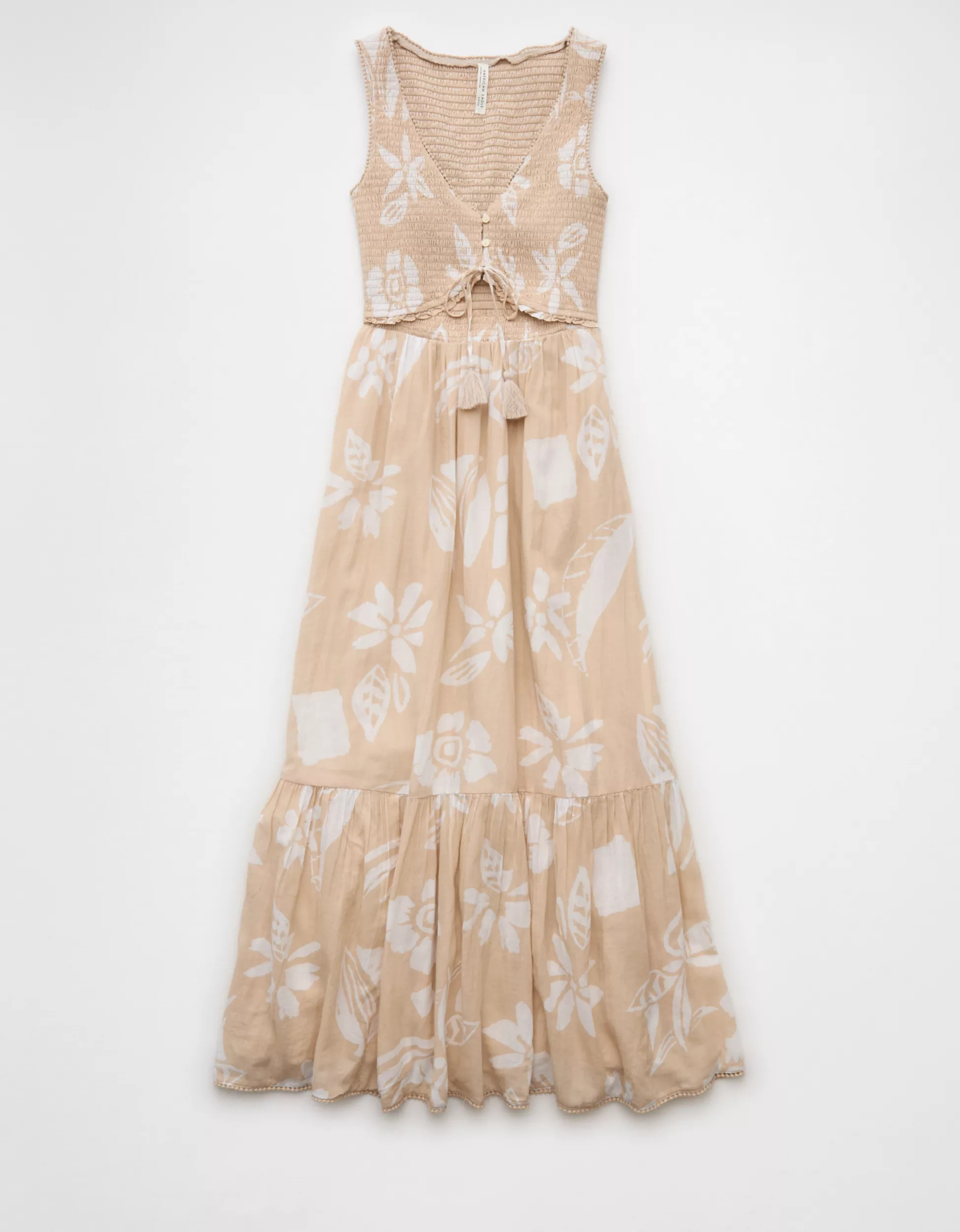 AE V-Neck Cut-Out Maxi Dress | American Eagle Outfitters (US & CA)