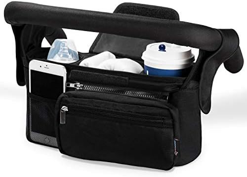 Momcozy Universal Baby Stroller Organizer, 2 Insulated Cup Holder, Detachable Zippered Pocket, Ad... | Amazon (US)