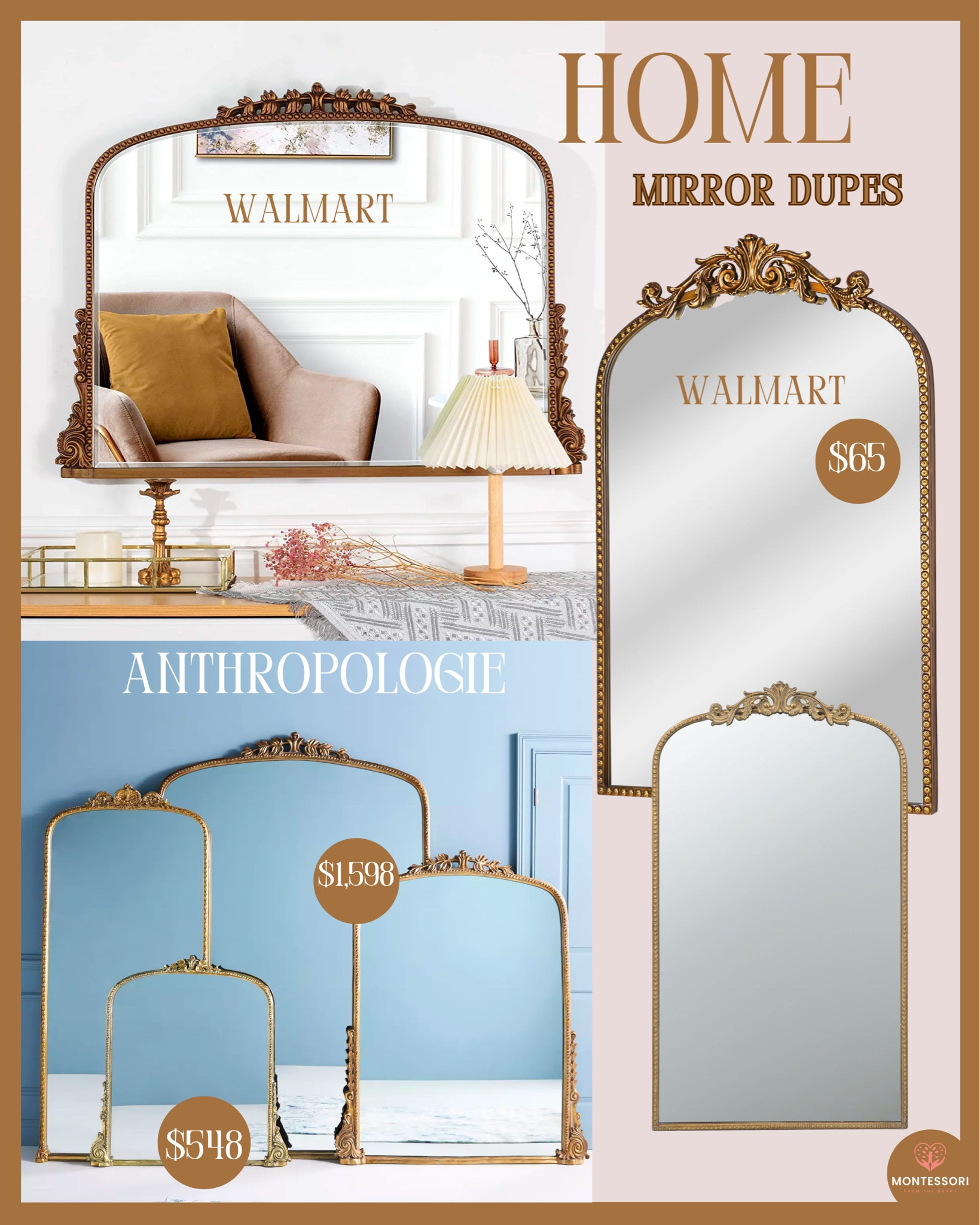 Walmart mirror dupes! Anthropology arched mirrors 

#LTKhome #LTKSale #LTKsalealert