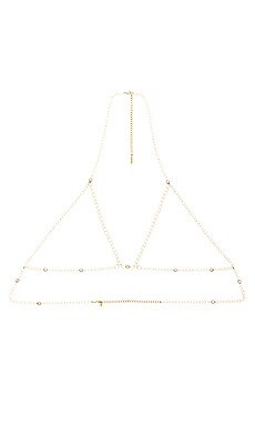 Ettika Pearl Bra Top in Pearl from Revolve.com | Revolve Clothing (Global)