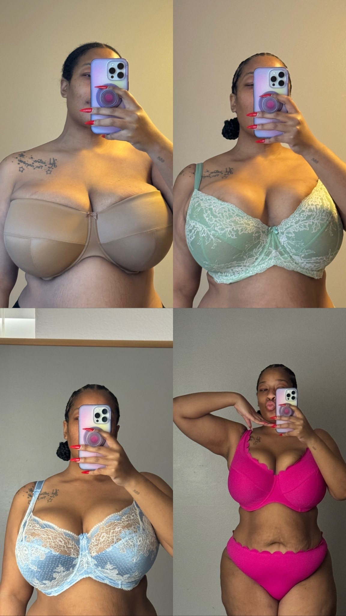 A few of my favorite bras and swimwear! It took me forever to find the perfect bras that for my larger bust. Especially when it comes to a strapless bra! These are from a brand that requires a proper bra fitting so please get one! Wearing a 38J in all pictures 

#LTKSpringSale 

#LTKPlusSize #LTKFindsUnder100