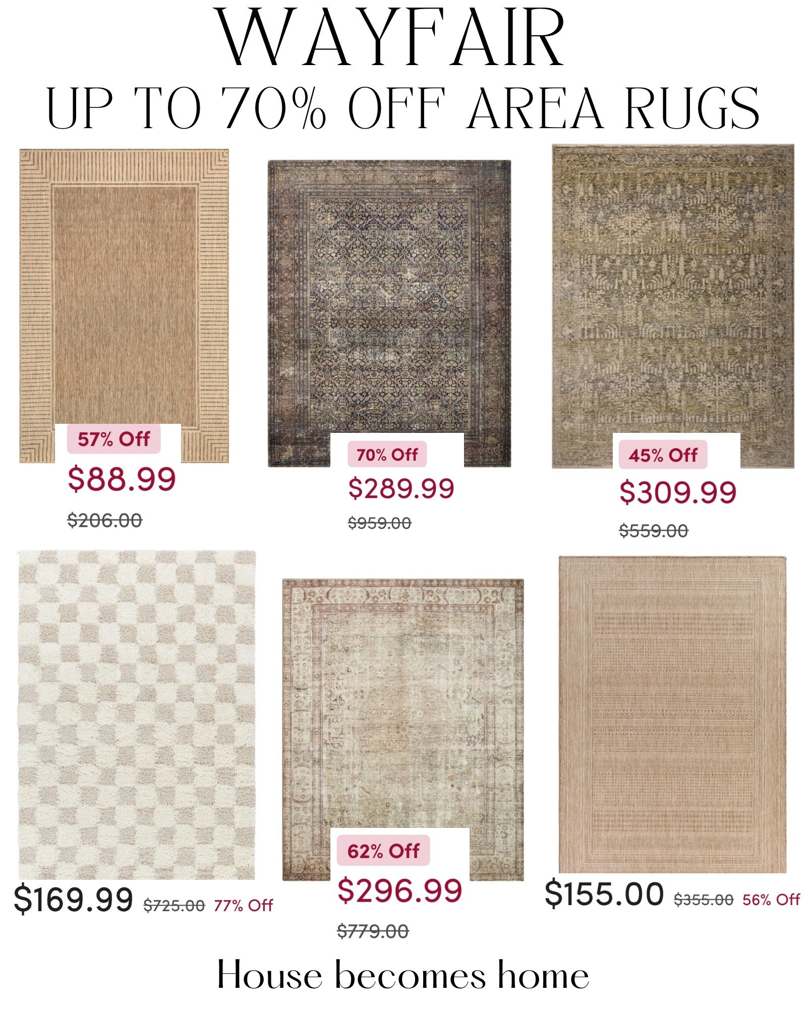 Wayfair sale! Up to 70% off area rugs!

#LTKSaleAlert #LTKHome #LTKSeasonal
