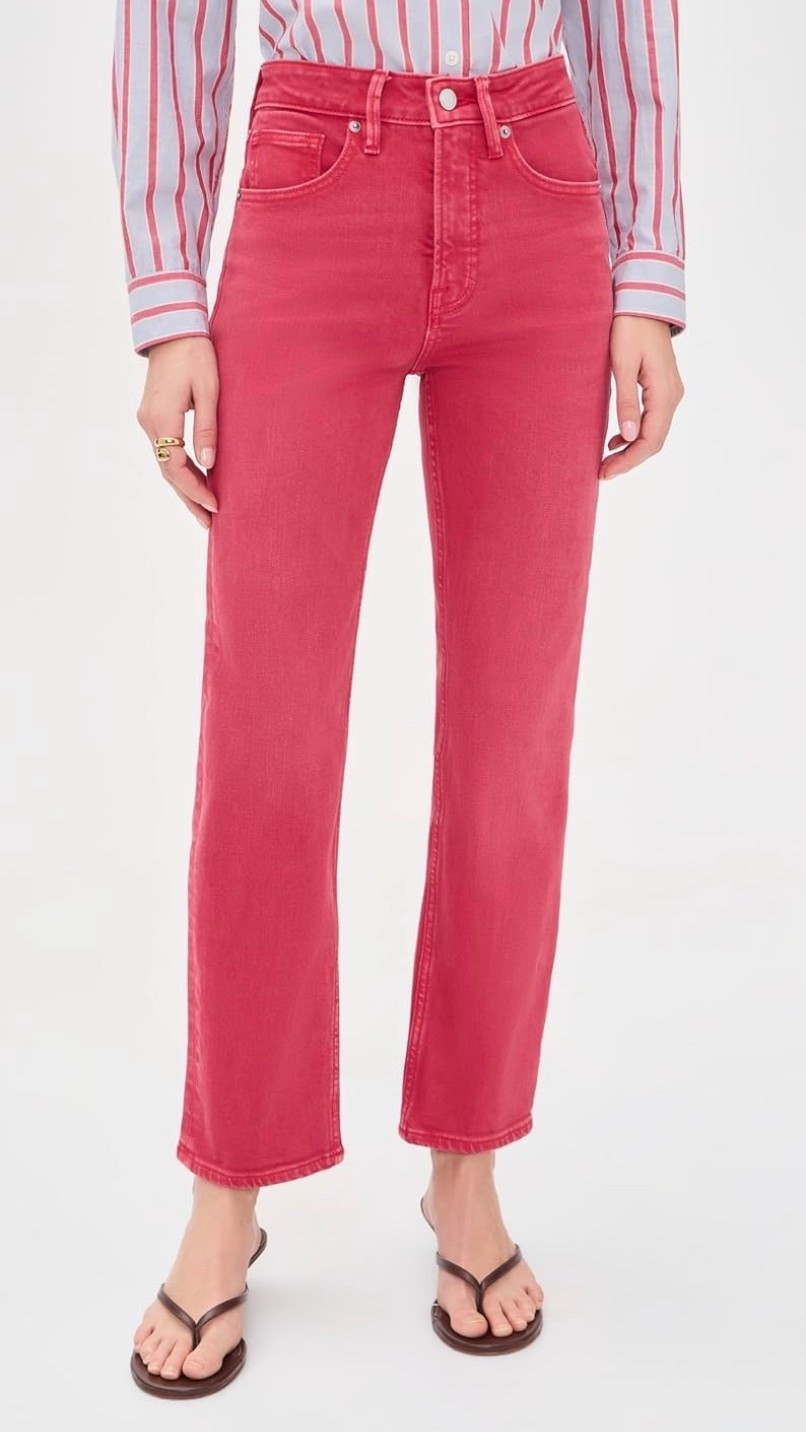 Colored jeans are making their way back in our closets 

#LTKOver40