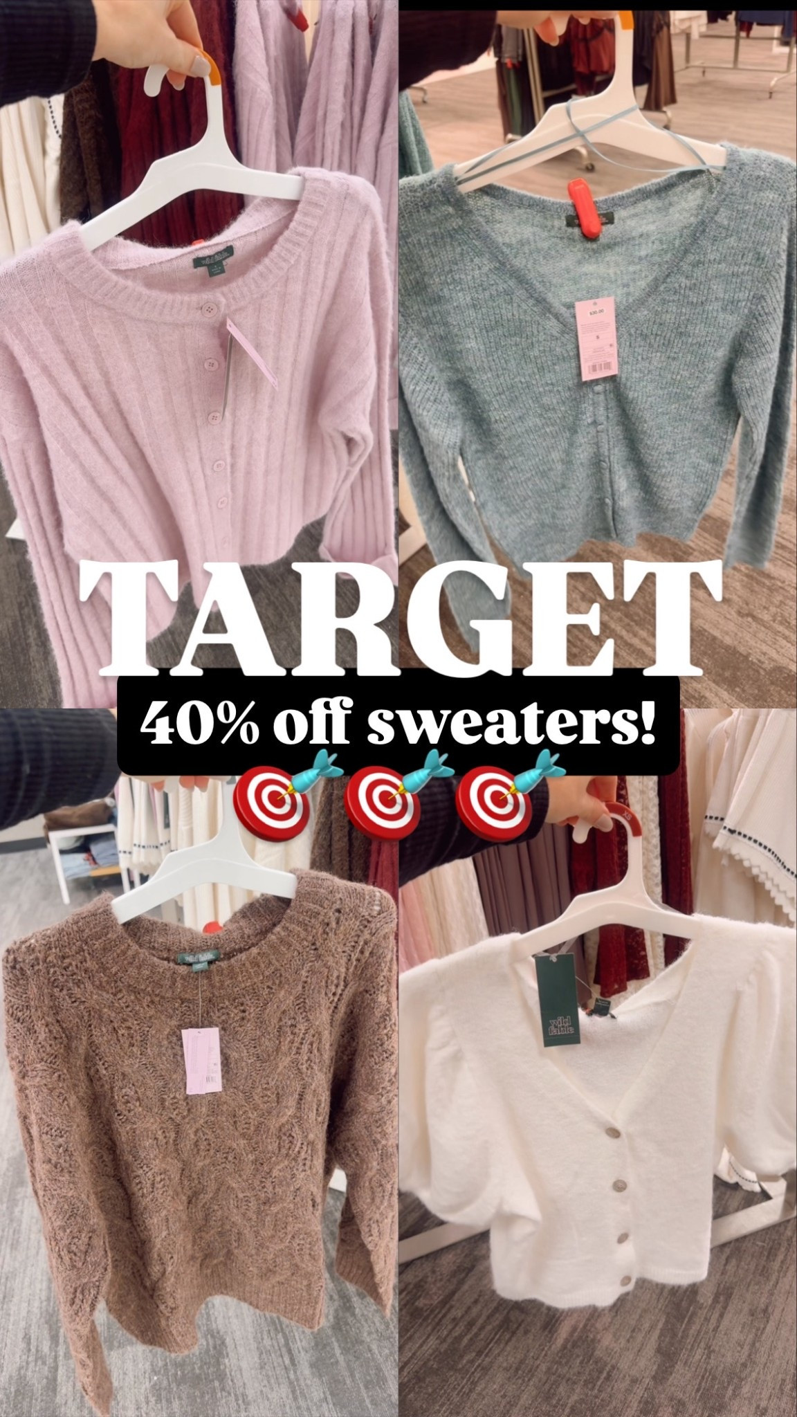 I’ve been waiting for this sale!!! 🎯 40% off sweaters with Target Circle! Saw these in store and LOVED them! Which ate you snagging?!!



#targetrun #targetdeals #targetstyle #targetsweaters #dealoftheday #sweaterweather
