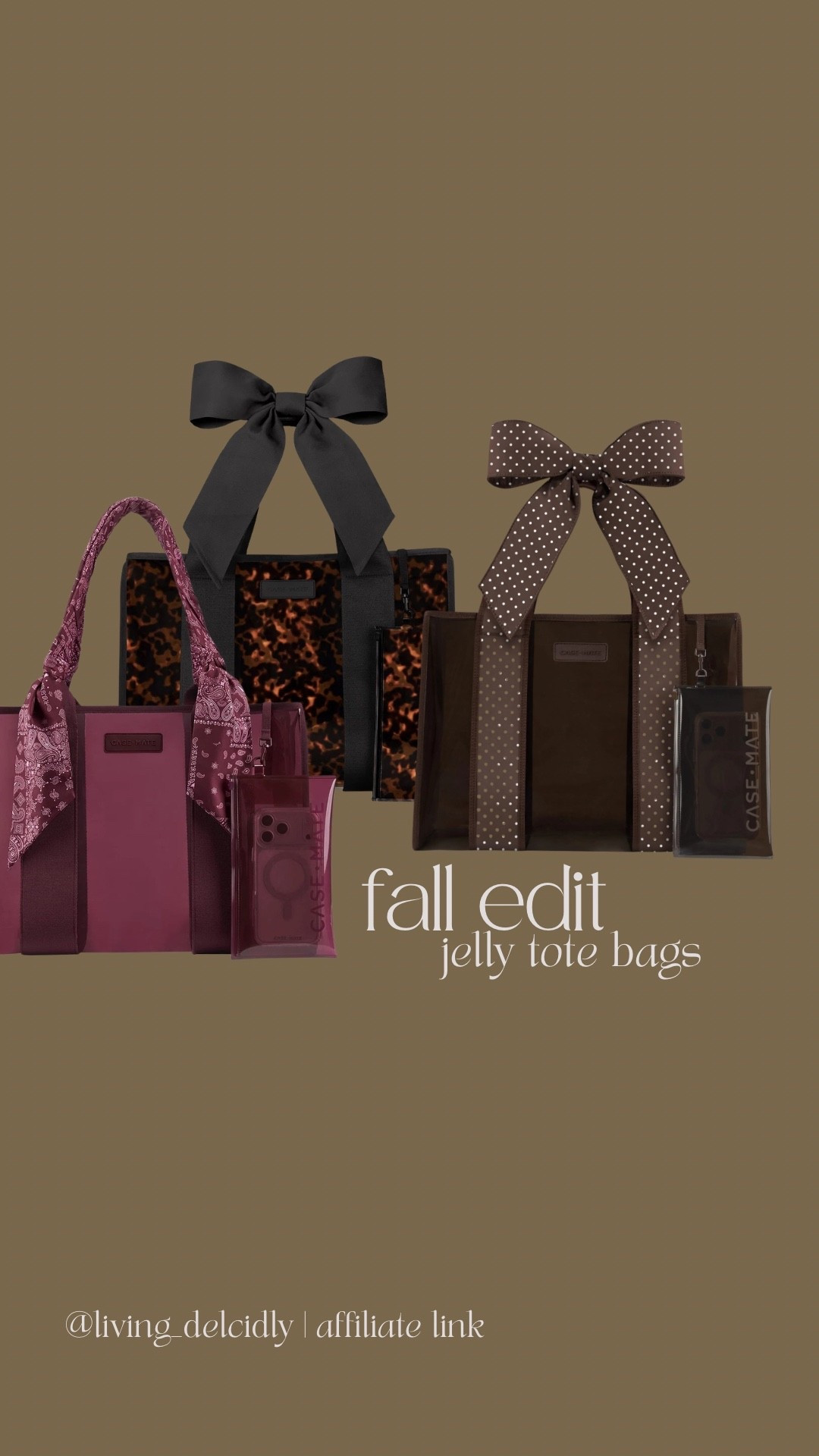 These jelly tote bags are so PRETTY & PERFECT for the fall season! Chocolate, burgundy & tortoise?! 

Fall bag, fall accessories, work bag, travel essential

#LTKTravel #LTKmomlife