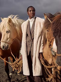 Long Faux Fur Coat | Banana Republic Factory