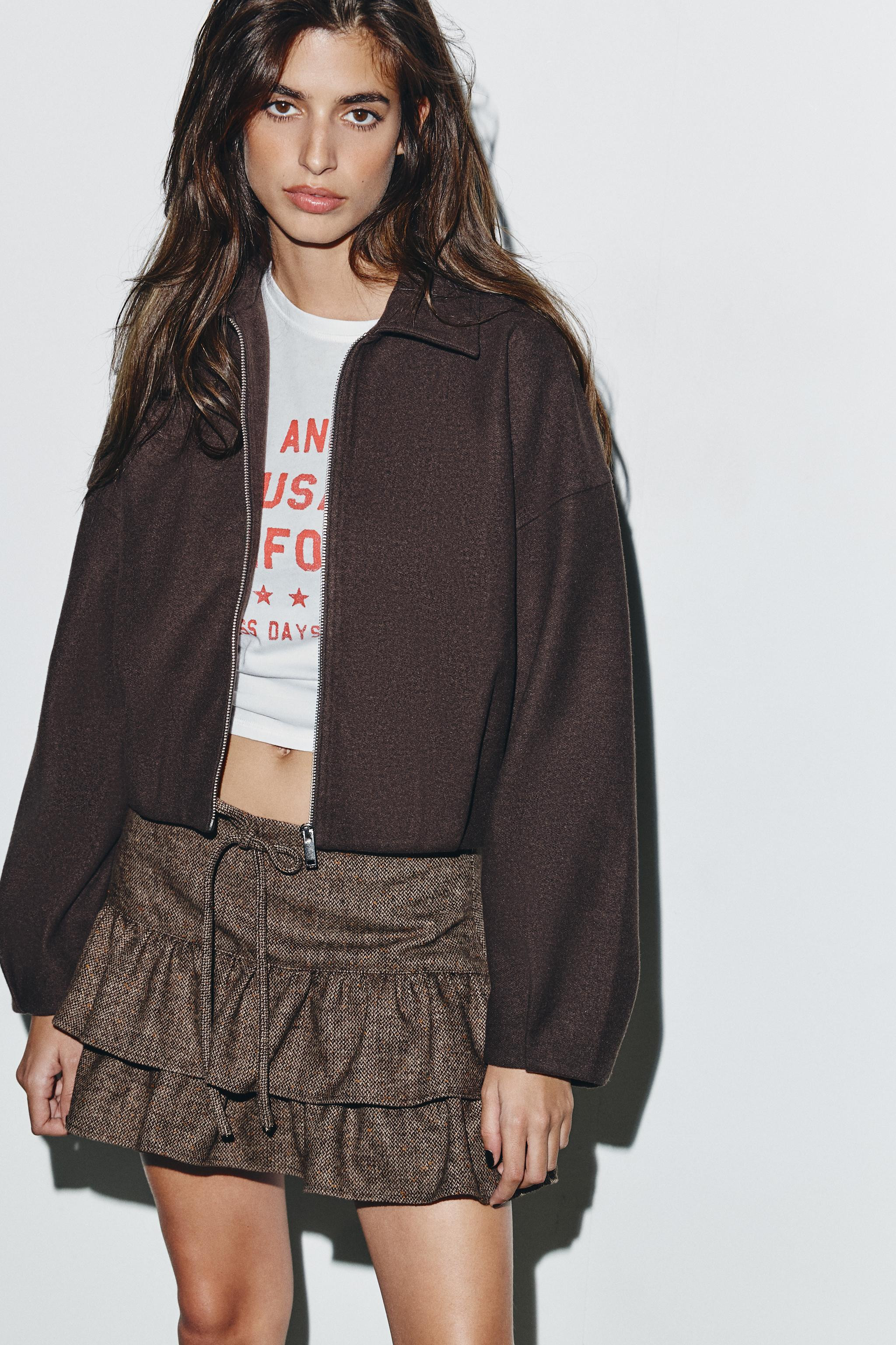 ZIPPERED SOFT BOMBER JACKET | Zara US