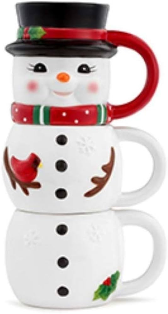Mr. Christmas Stacking Snowman Mugs, One Size, White, (85120) 12 ounces | Amazon (US)