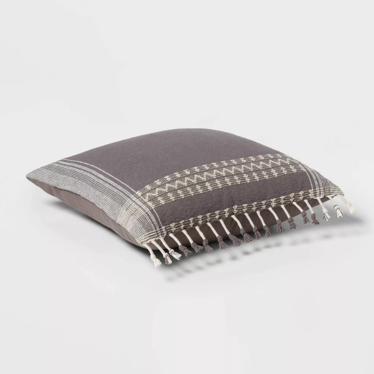 Square Woven Pattern Tassel Decorative Throw Pillow - Threshold™ | Target