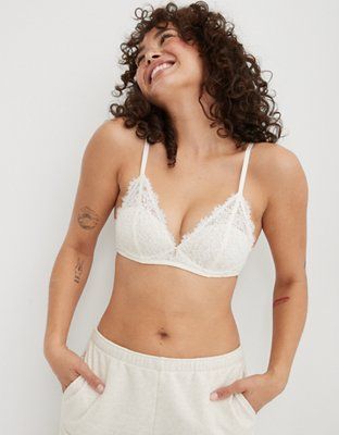 Aerie Real Power Wireless Push Up Eyelash Lace Bra | American Eagle Outfitters (US & CA)