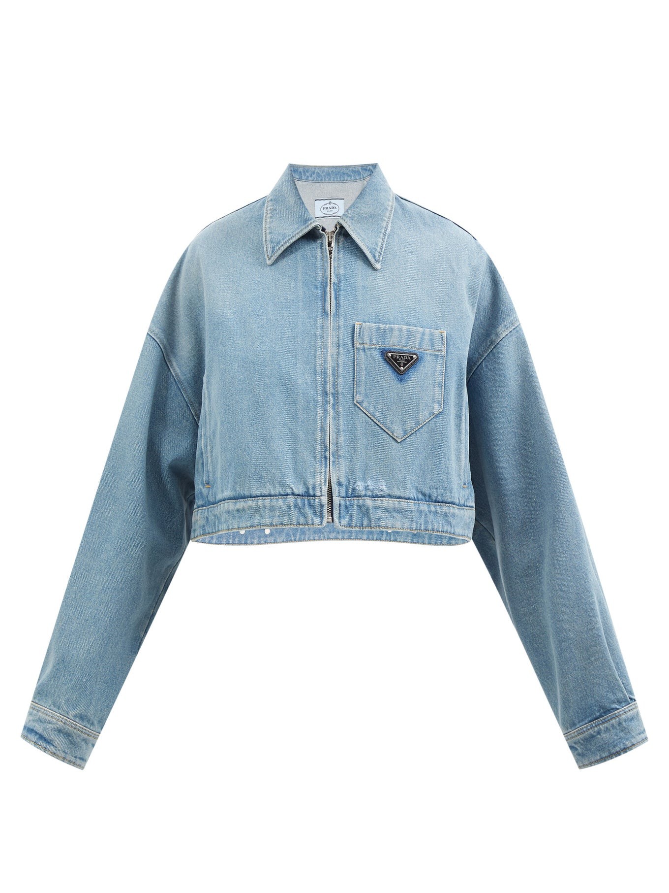 Logo-patch cropped organic cotton-denim jacket | Matches (UK)