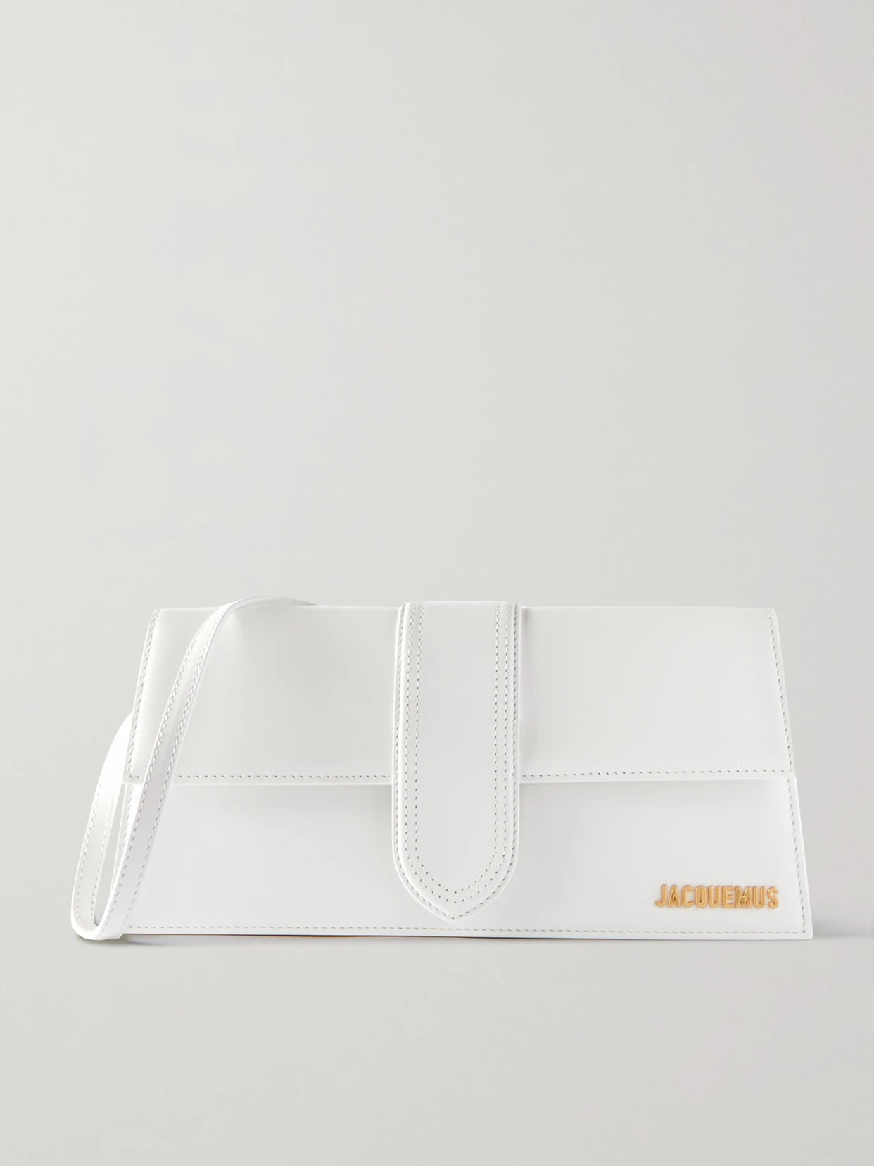 Jacquemus - Le Bambino Long Leather Shoulder Bag - White | NET-A-PORTER (US)