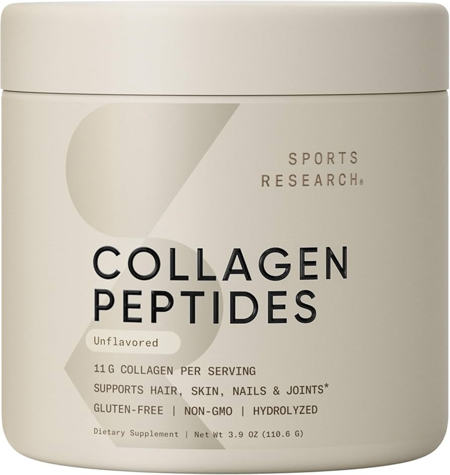 Sports Research Collagen Peptides - Hydrolyzed Type 1 & 3 Collagen Powder Protein Supplement for ... | Amazon (US)
