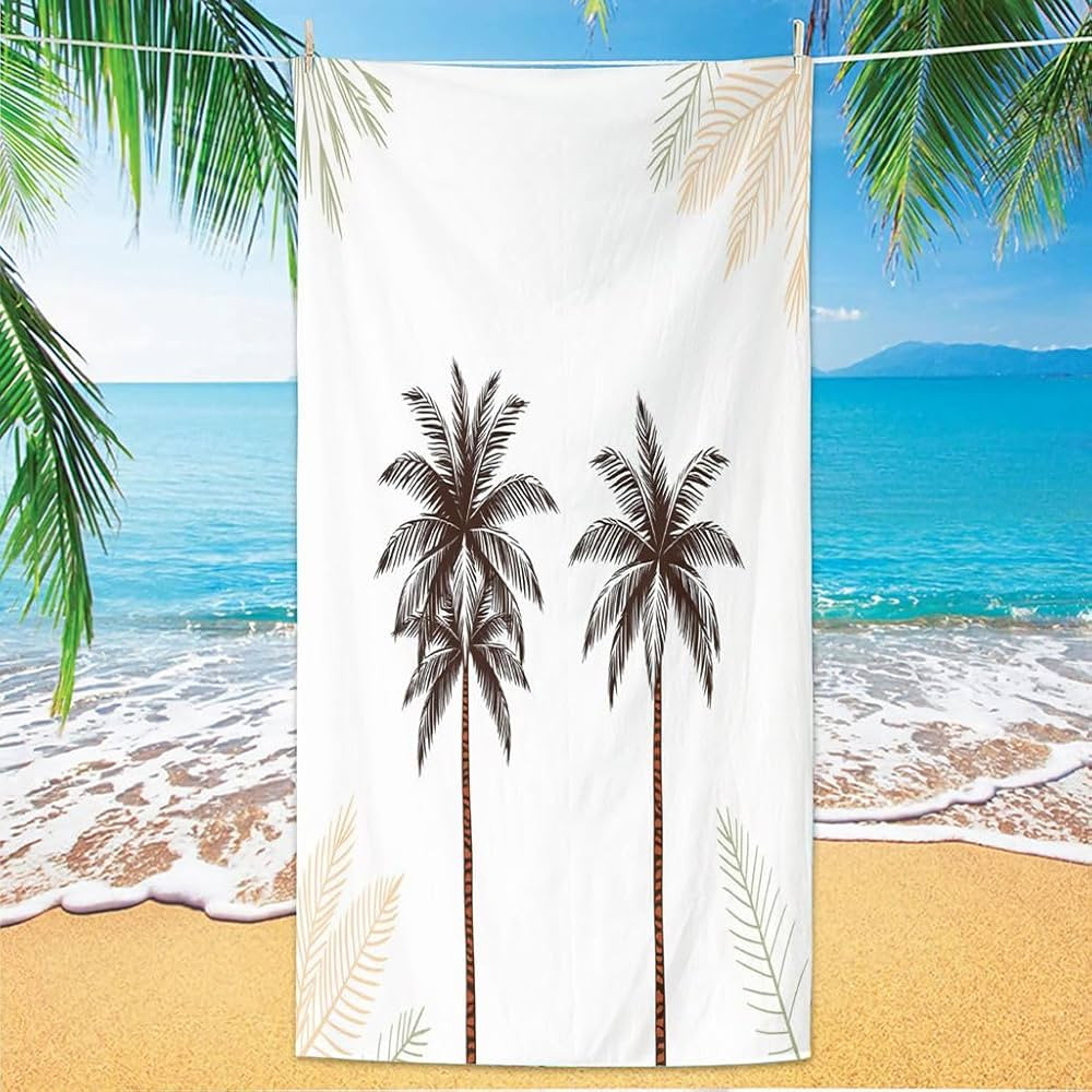 1 Pc Boho Beach Bath Towels Summer Tropical Palm Trees Printing Polyester Super Soft Travel Gym E... | Amazon (US)