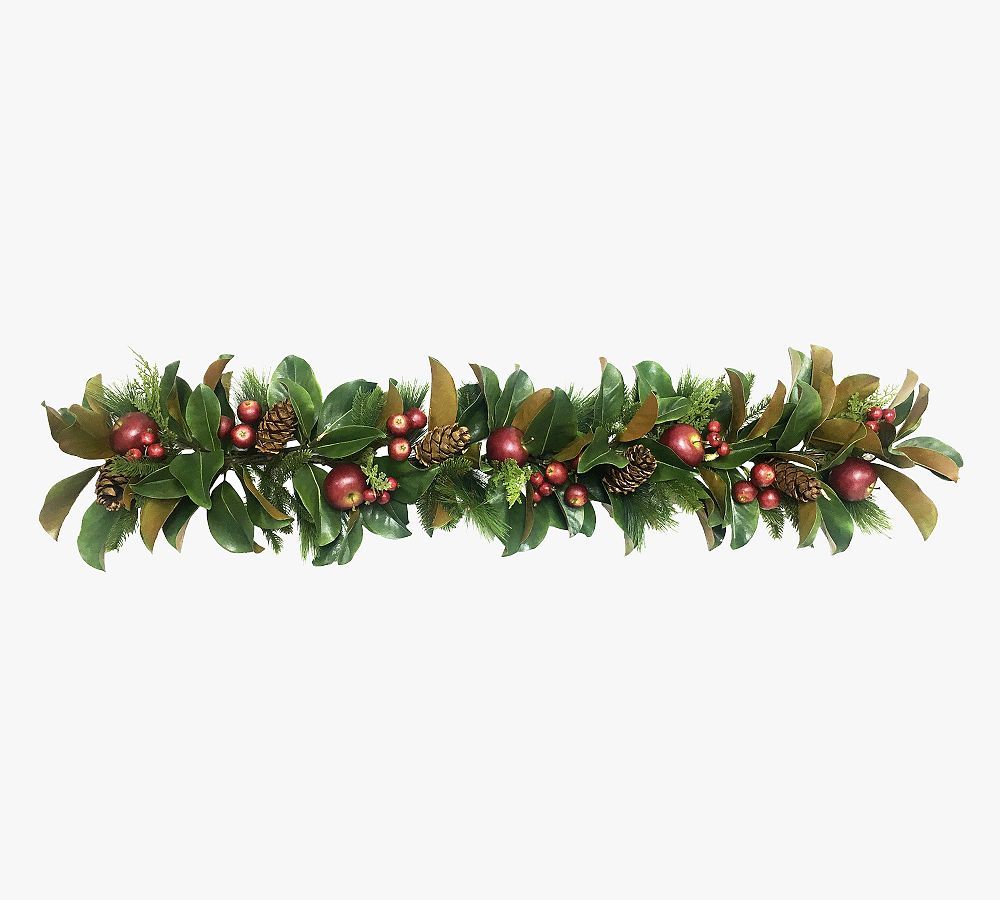 Faux Apple & Pine Mixed Garland 5' | Pottery Barn (US)