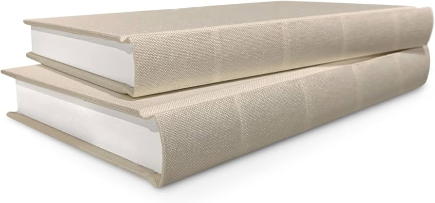 Textured Linen Home Decor Book (Brown with Textured Spine) | Amazon (US)