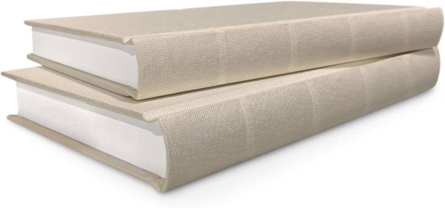 Textured Linen Home Decor Book (Brown with Textured Spine) | Amazon (US)