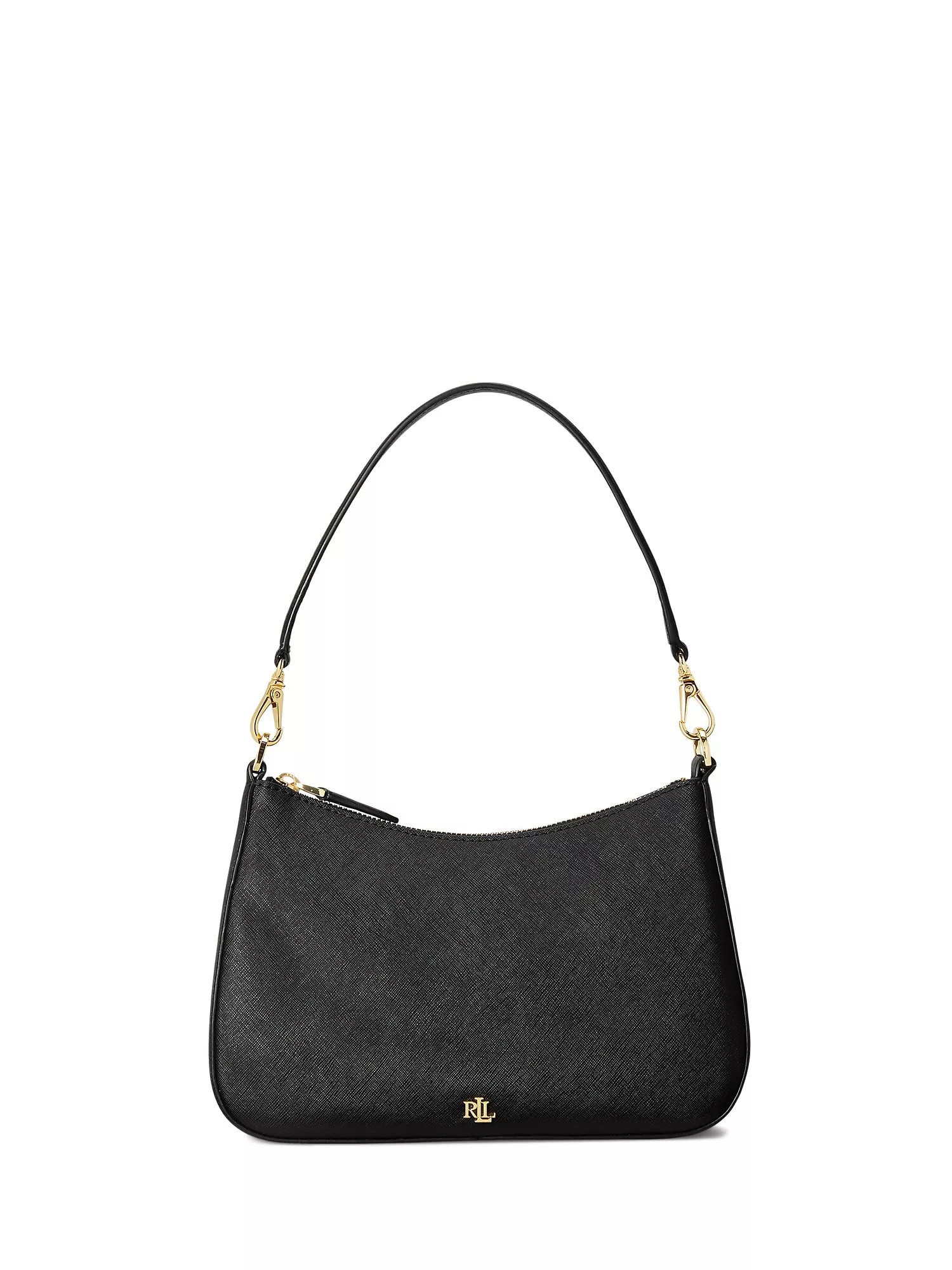 Lauren Ralph Lauren Danni 26 Crosshatch Leather Shoulder Bag | John Lewis (UK)