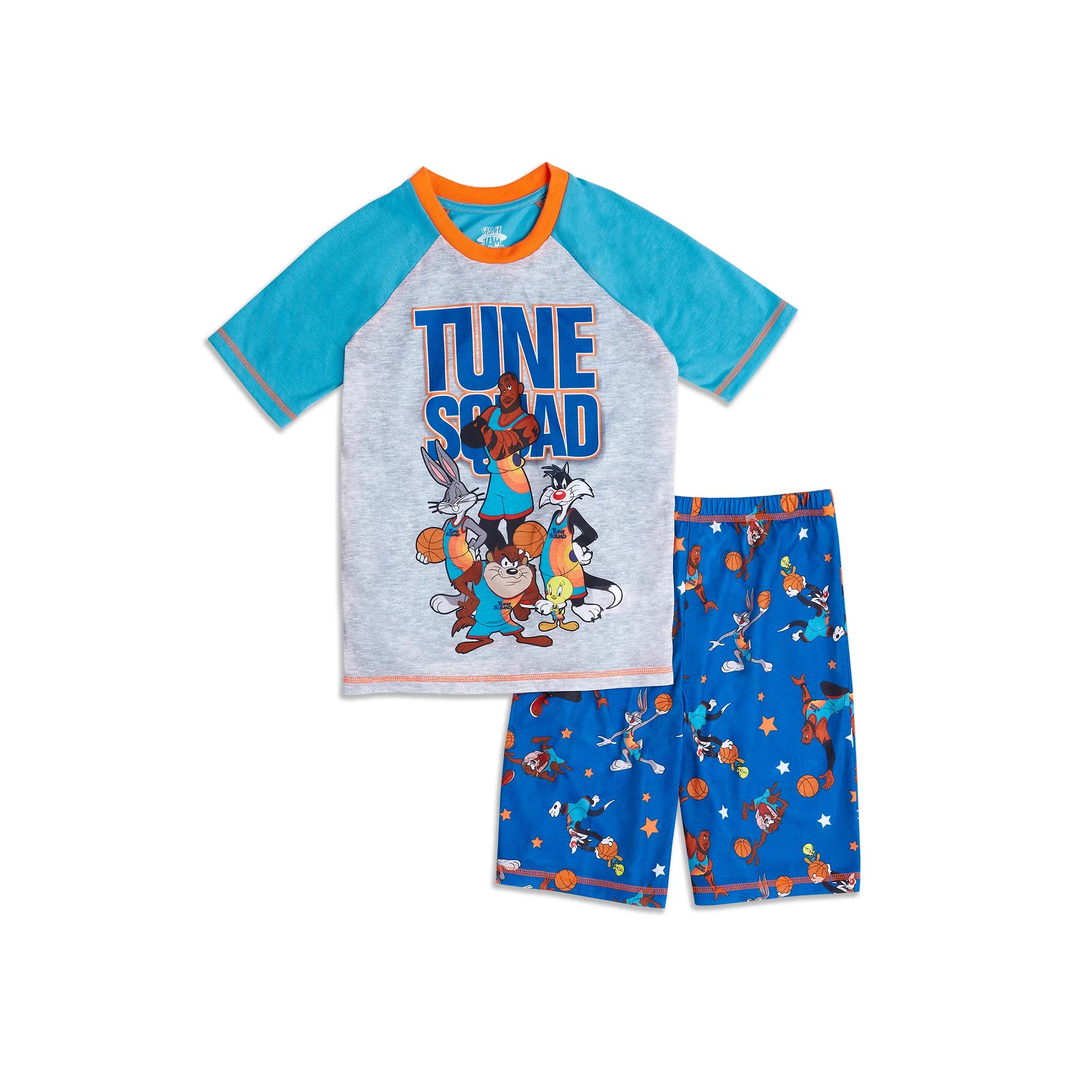 Space Jam Boys Short Sleeve Top and Shorts, 2-Piece Pajama Set, Sizes 4-12 | Walmart (US)