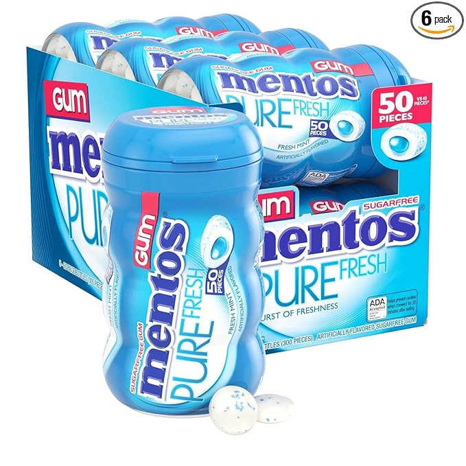 Mentos Pure Fresh Sugar-Free Chewing Gum with Xylitol, Grape Medley Flavor, Easter Basket Essenti... | Amazon (US)