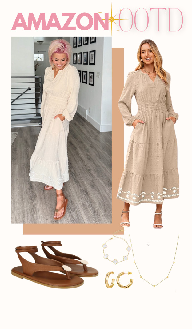 Love the color of this dress. Dress: Small Shoes: TTS 

 #LTKSaleAlert #LTKFindsUnder50 #LTKStyleTip